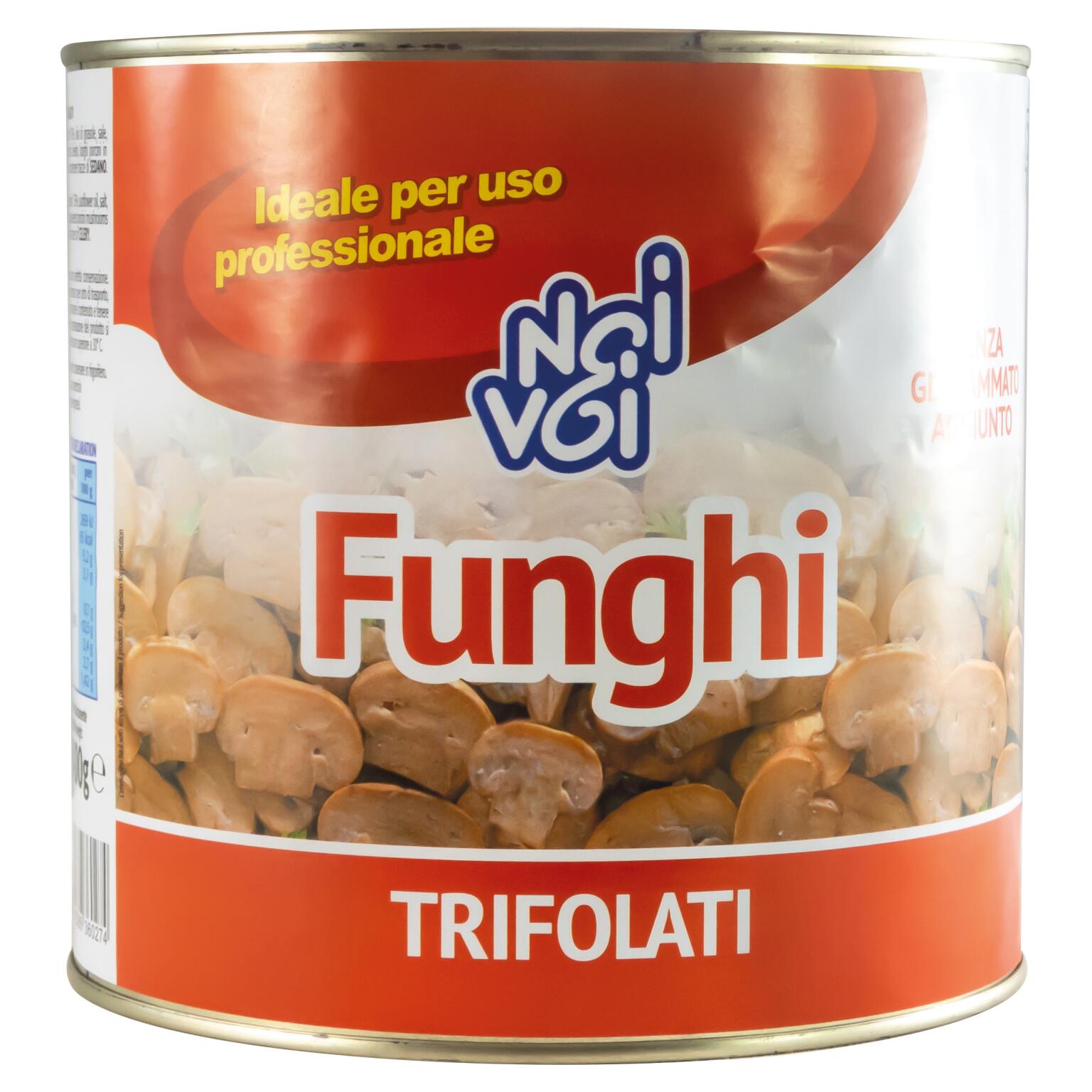 Funghi champignon trifolati in olio di girasole   2,4Kg Noi&Voi