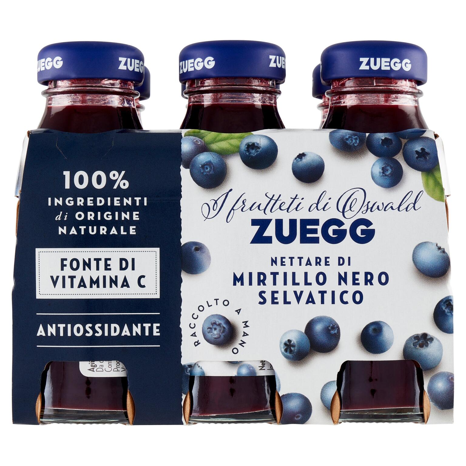 Nettare di mirtillo nero selvatico 6x125ml Zuegg