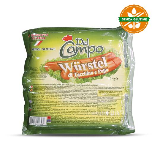 Wurstel di pollo 1kg Del Campo senza glutine