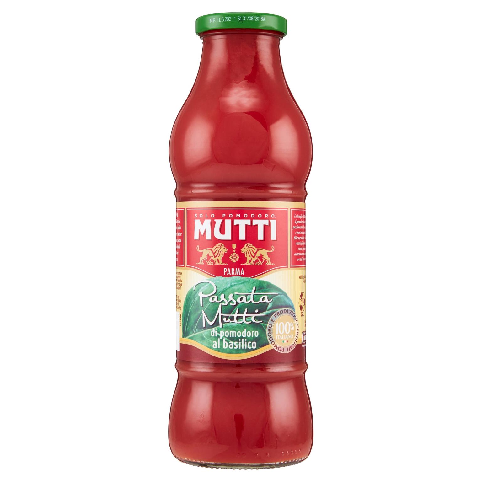 Passata di pomodoro al basilico bottiglia 700g Mutti