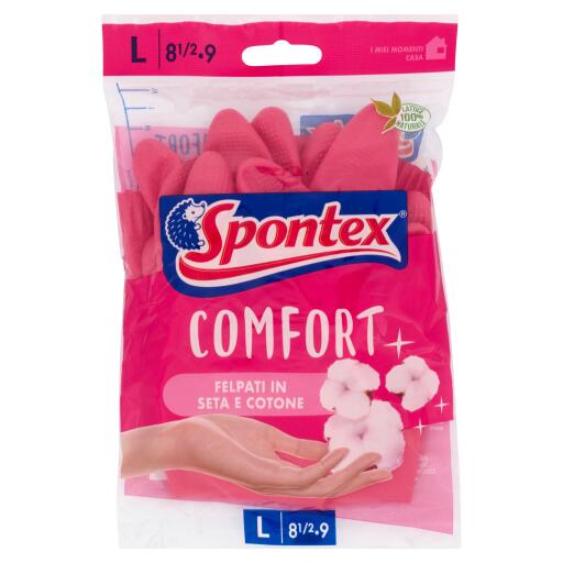 Guanti Comfort felpati taglia L Spontex