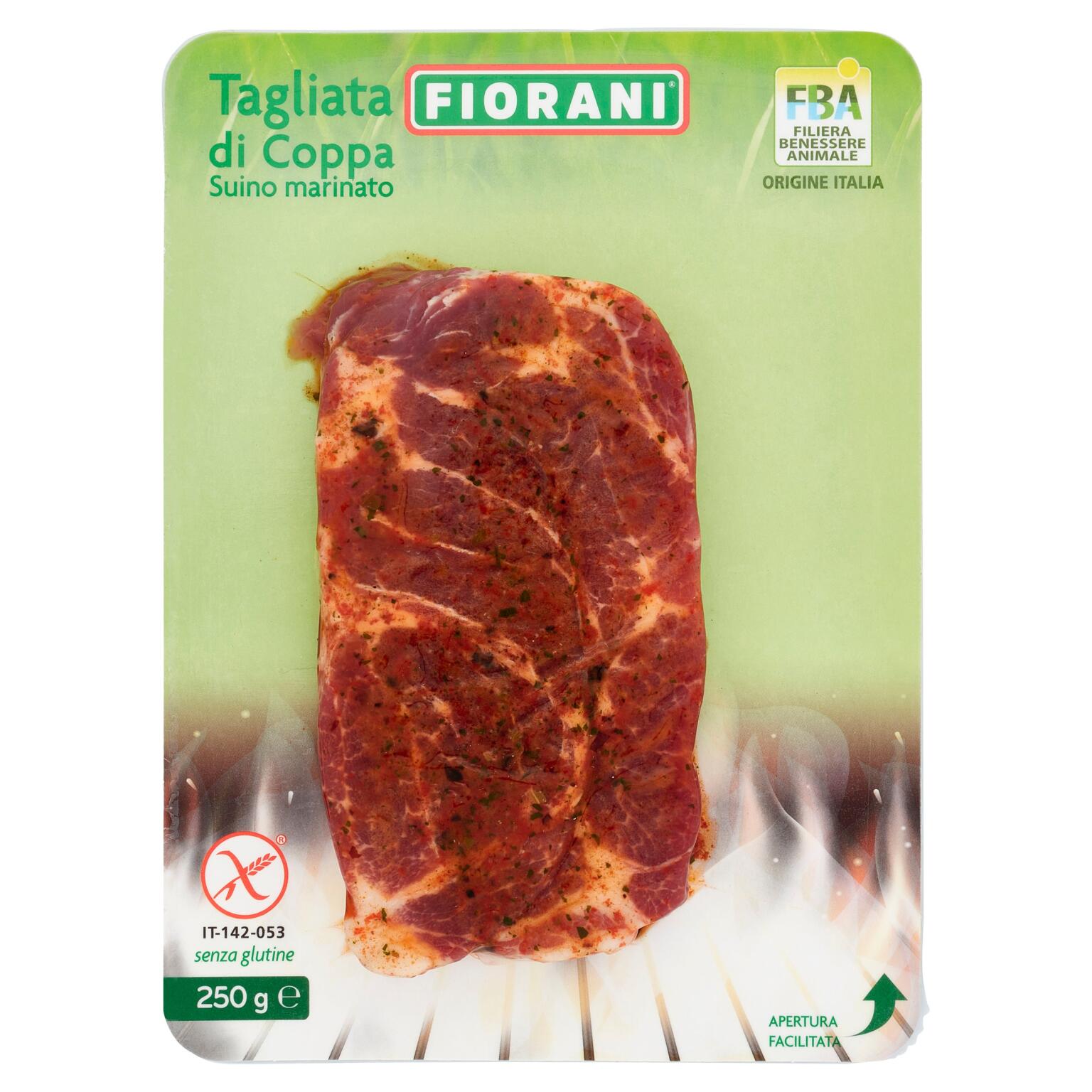 Tagliata di Coppa di suino marinata 250g Fiorani