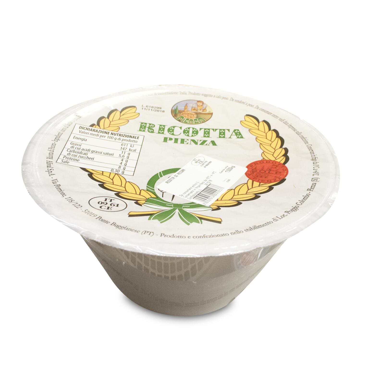 Ricotta pura pecora Pienza 1,5kg