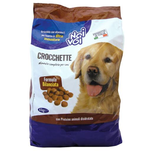 Crocchette per cane con carne 4Kg Noi&Voi
