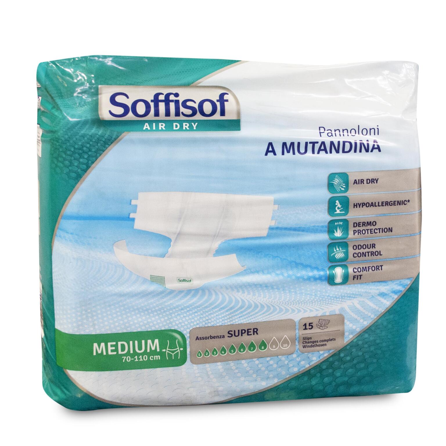 Pannolini Soffisof air dry a mutandina medium 15 pezzi