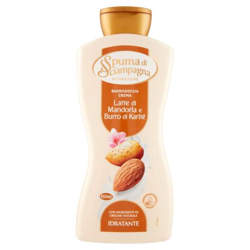 Bagno crema al latte di mandorla 650ml Spuma di sciampagna