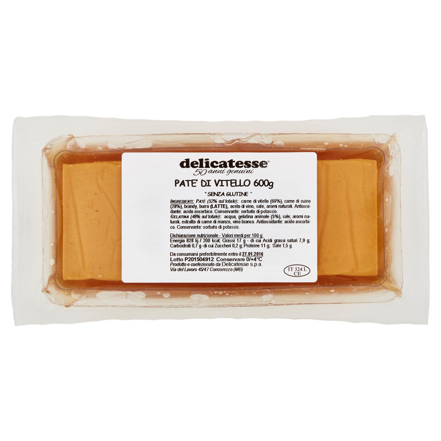 Patè di vitello 600g Delicatesse