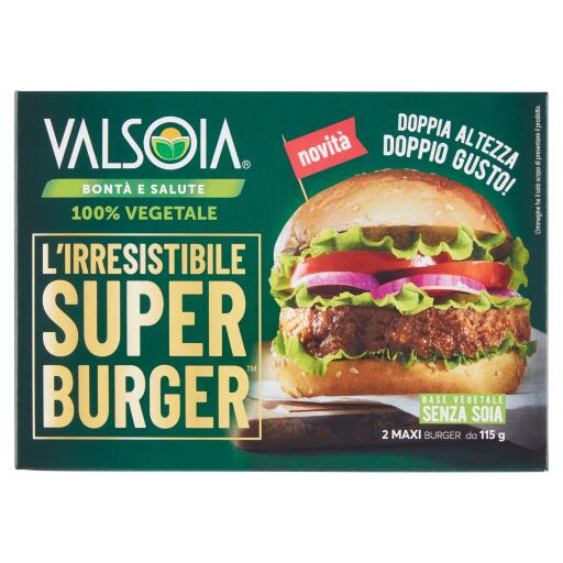 Super Burger confezione da 2 pezzi x115g ciascuno Valsoia