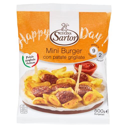 Mini Burger da 500g con patate grigliate "Cucina Astor"