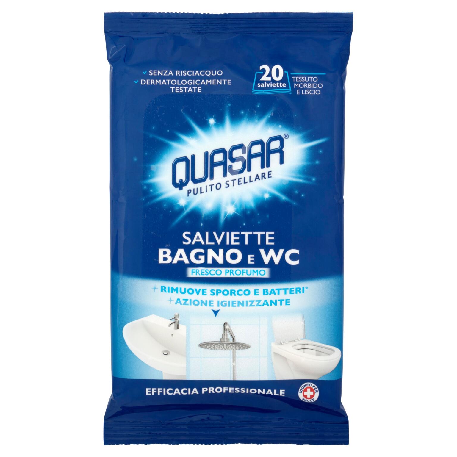 Quasar salviette bagno e wc 20 pezzi