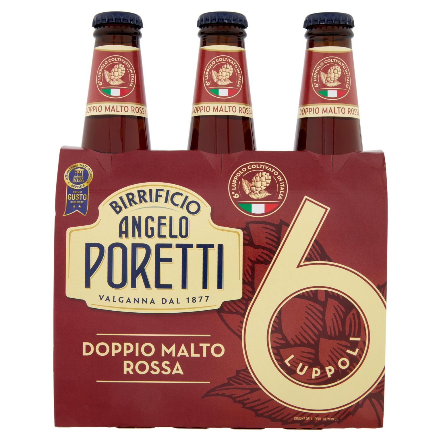 Birra Bock rossa doppio malto 6 luppoli 33clx3 Angelo Poretti