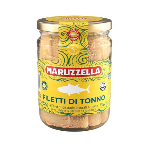Filetto di Tonno in olio di girasole vaso vetro 400g Maruzzella