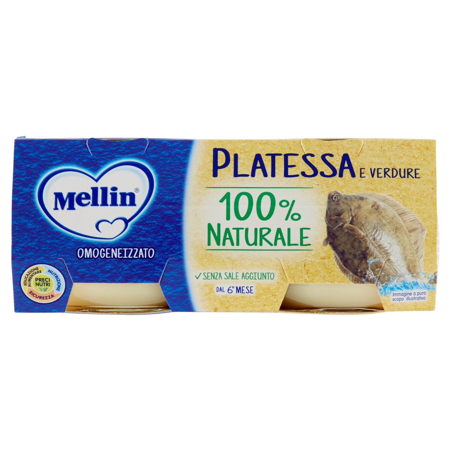 Omogeneizzato Platessa e verdure 2x80g Mellin