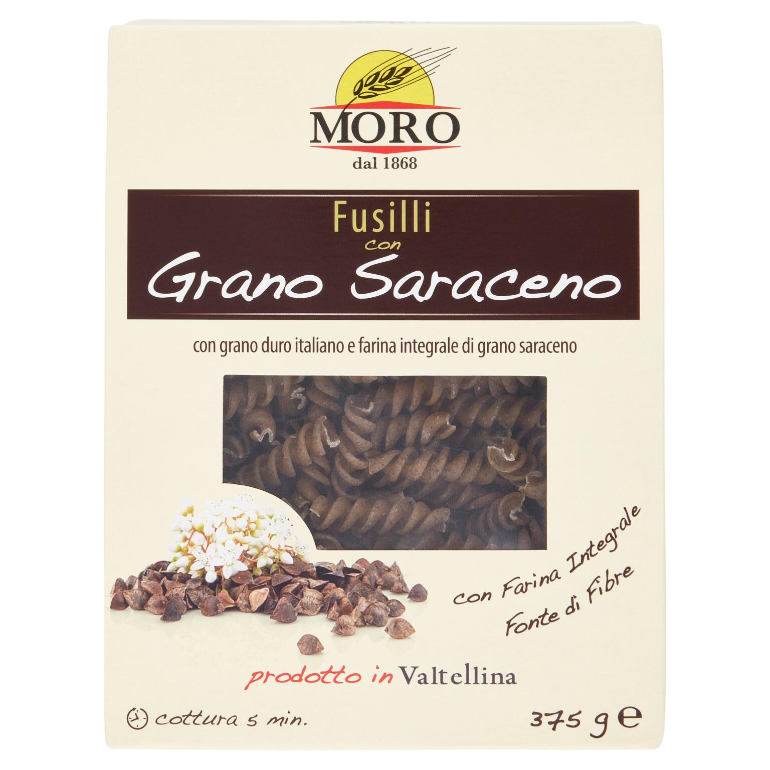 Fusilli con grano saraceno 375g Moro