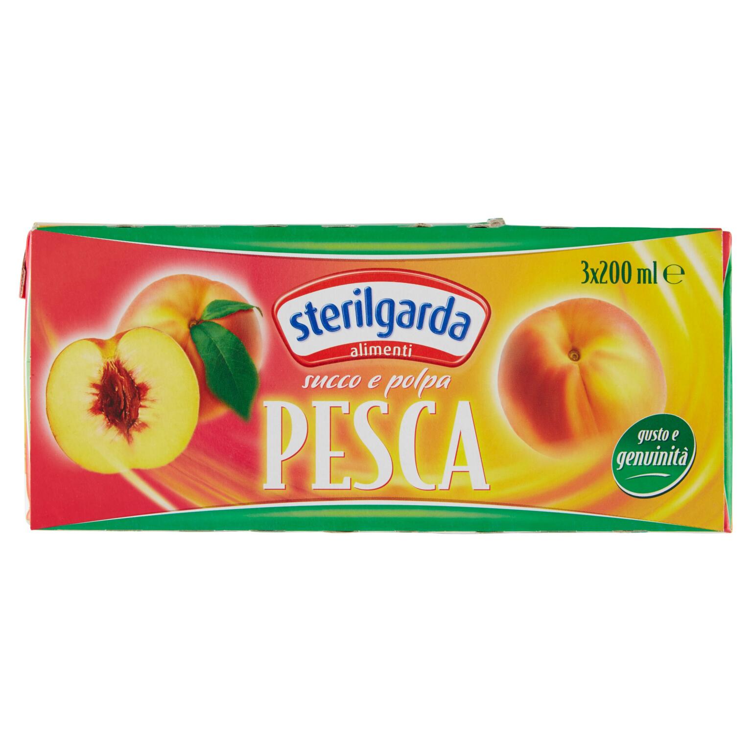 Succo e polpa pesca 3x200ml Sterilgarda
