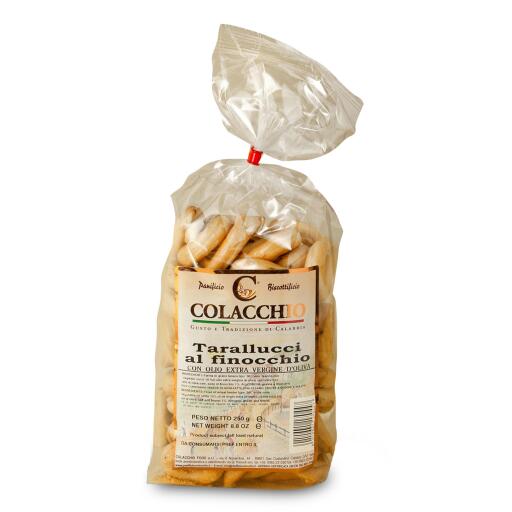 Tarallucci al finocchio con olio extra vergine di oliva 250g Colacchio
