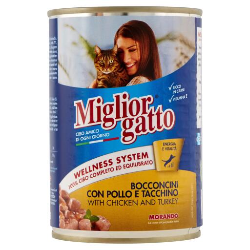 Migliorgatto bocconcini al pollo e tacchino 405g Morando