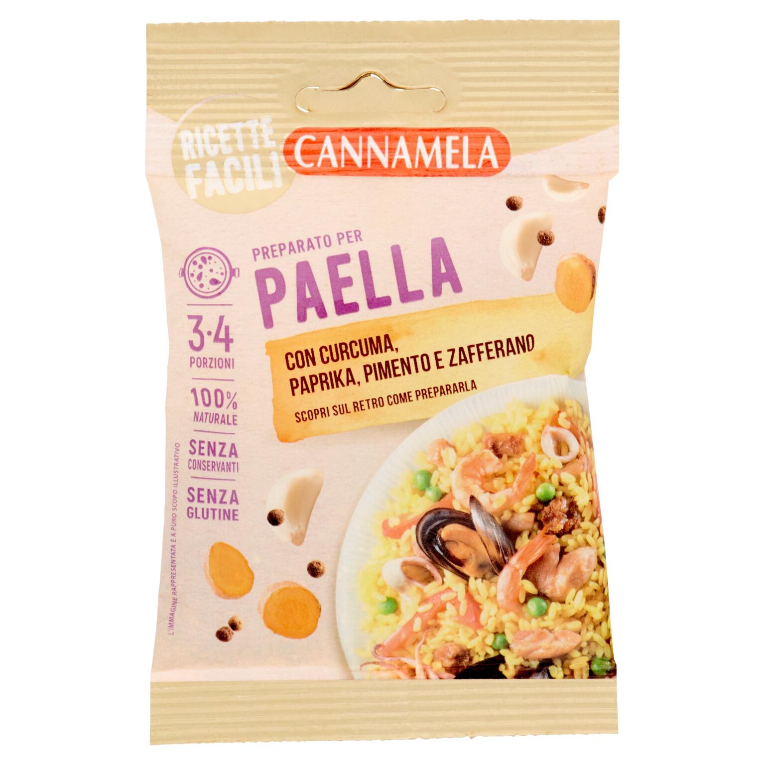 Spezie per paella sapori del mondo 25g Cannamela