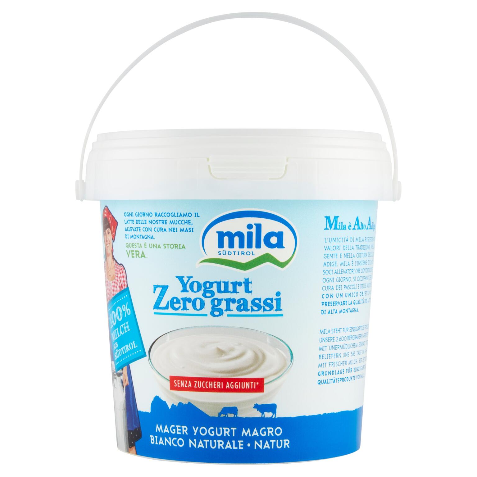 Yogurt magro 0,1% benessere bianco 1kg Mila