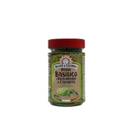 Pesto basilico e bergamotto di Calabria 190g Delizie di calabria