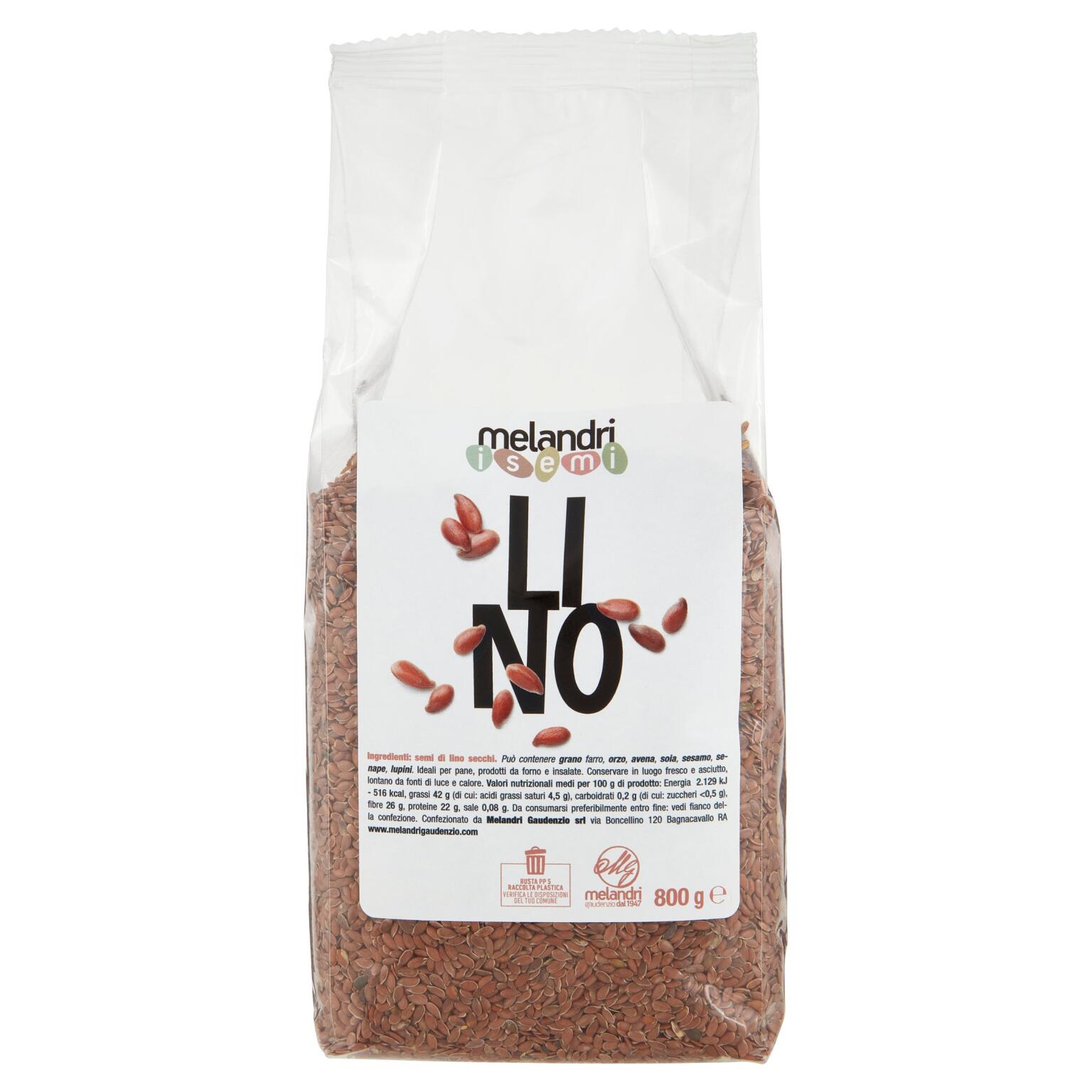 Semi di Lino Decorticati 800g Melandri ISemi