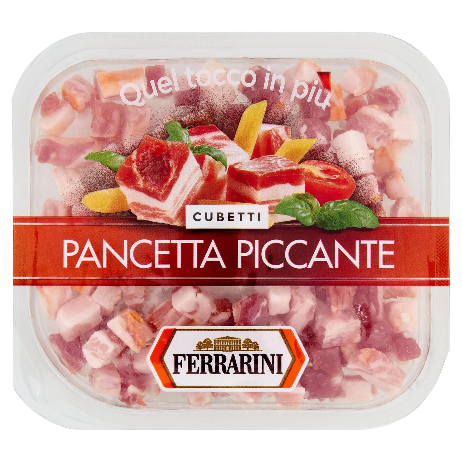 Pancetta piccante a cubetti 100g Ferrarini