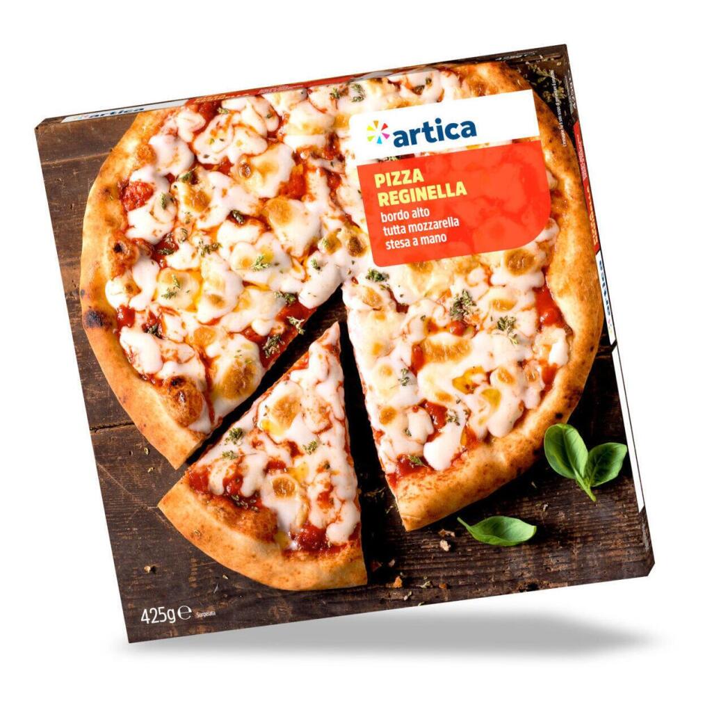 Pizza Reginella bordo alto tutta mozzarella ,stesa a mano 425g Artica