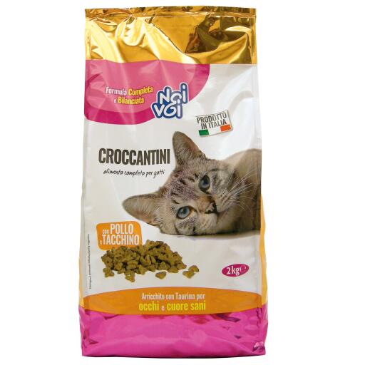 Croccantini pollo e tacchino per gatto 2Kg Noi&Voi
