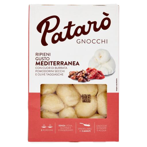 Gnocchi ripieni alla Mediterranea con pomodorini secchi e olive taggiasche 400g Pataro'