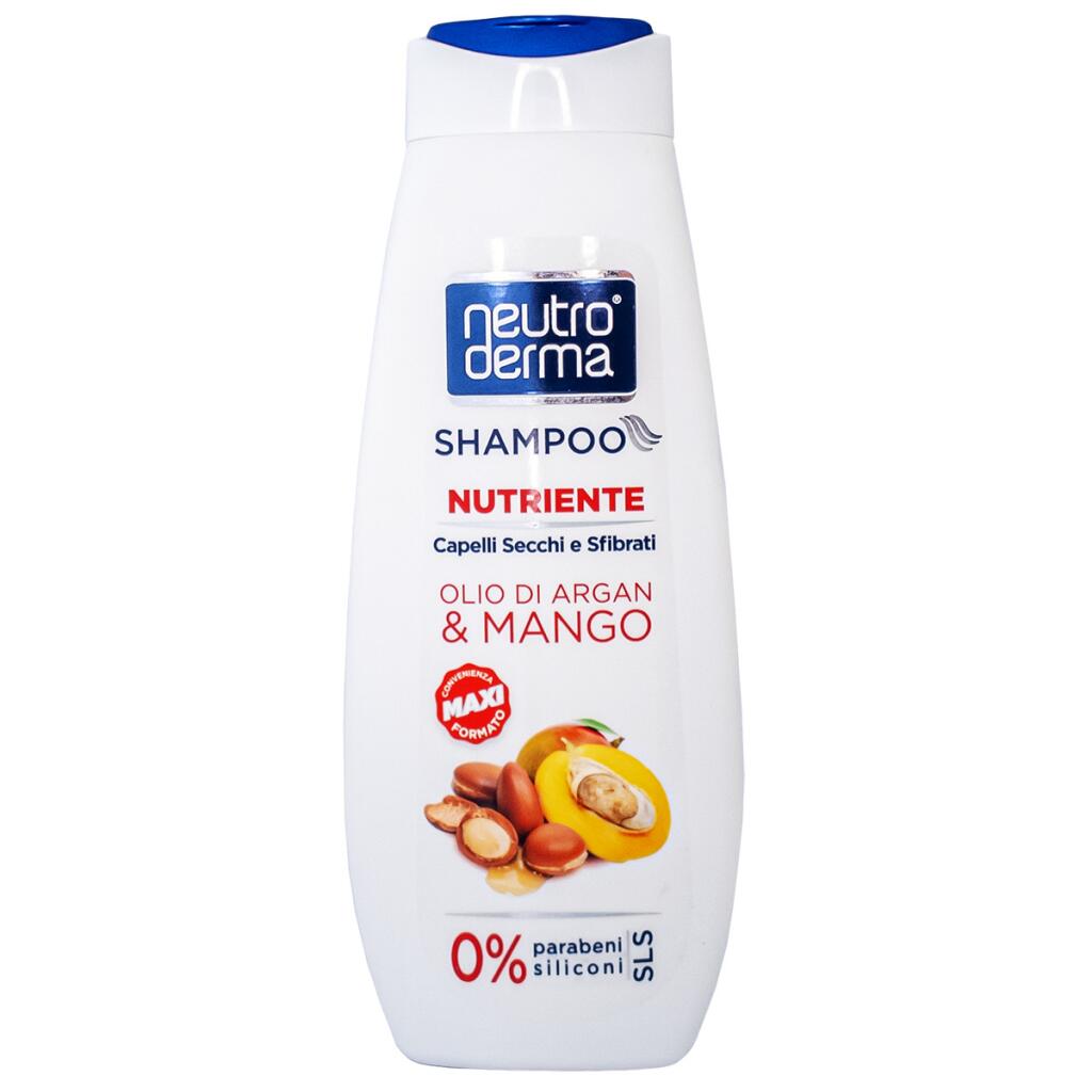 Shampoo nutriente olio di argan e mango 500ml Neutroderma