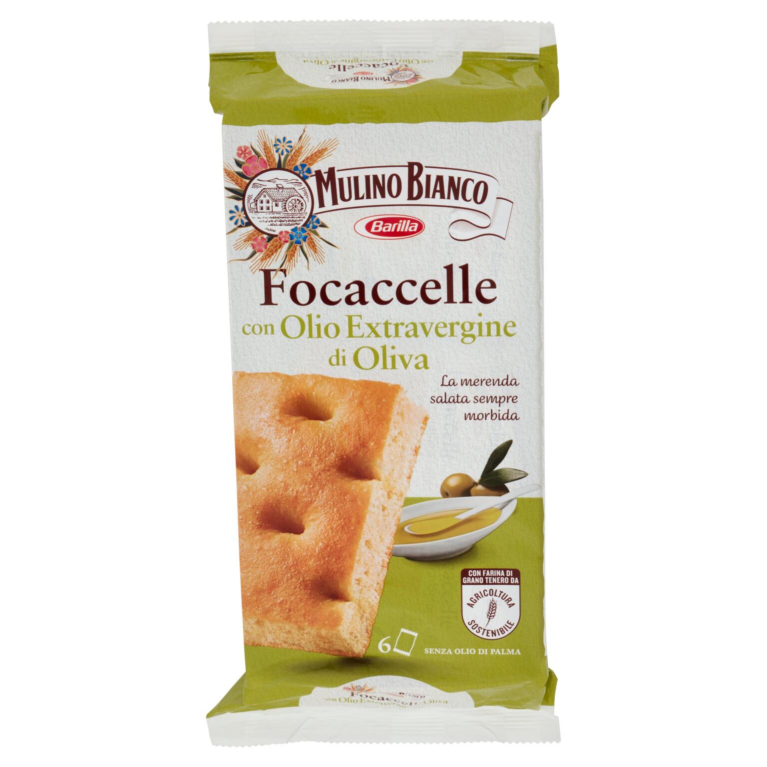 Focaccelle con olio extravergine di oliva 6 pezzi 198g Mulino Bianco Barilla