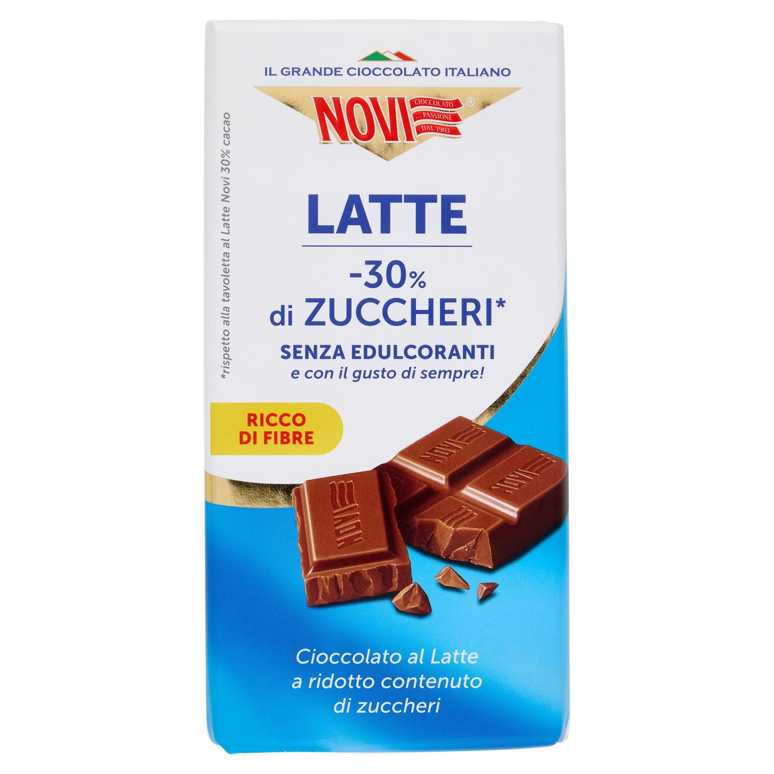 Tavoletta di Cioccolato al Latte -30% di zuccheri 100g Novi