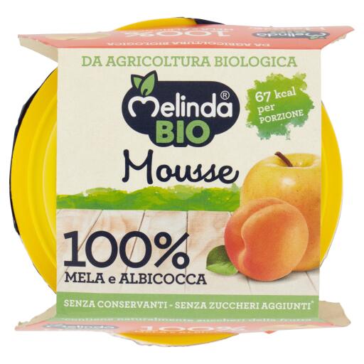 Mousse Bio Passata di Mela e Albicocca 2x100g Melinda