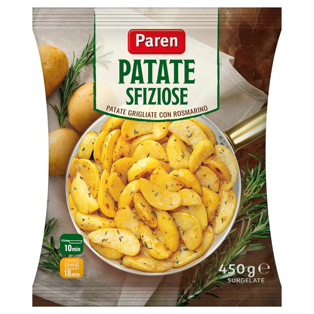 Patate sfiziose, grigliate con olio extra vergine+di oliva e rosmarino 450g Paren