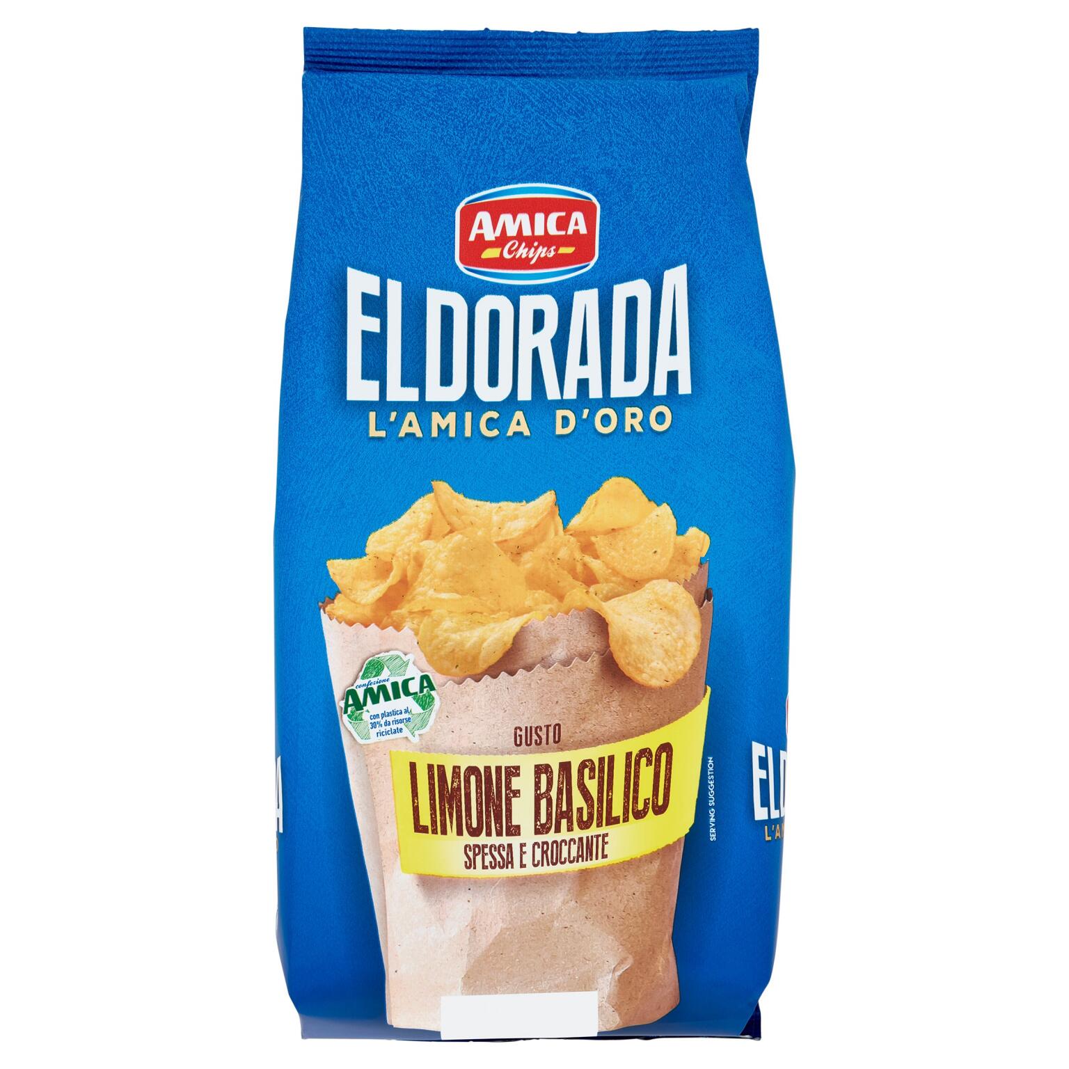 Patatine Limone e Basilico 130g Eldorada Amica Chips