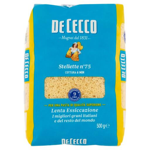 Pastina di semola di grano duro stellette 500g De Cecco