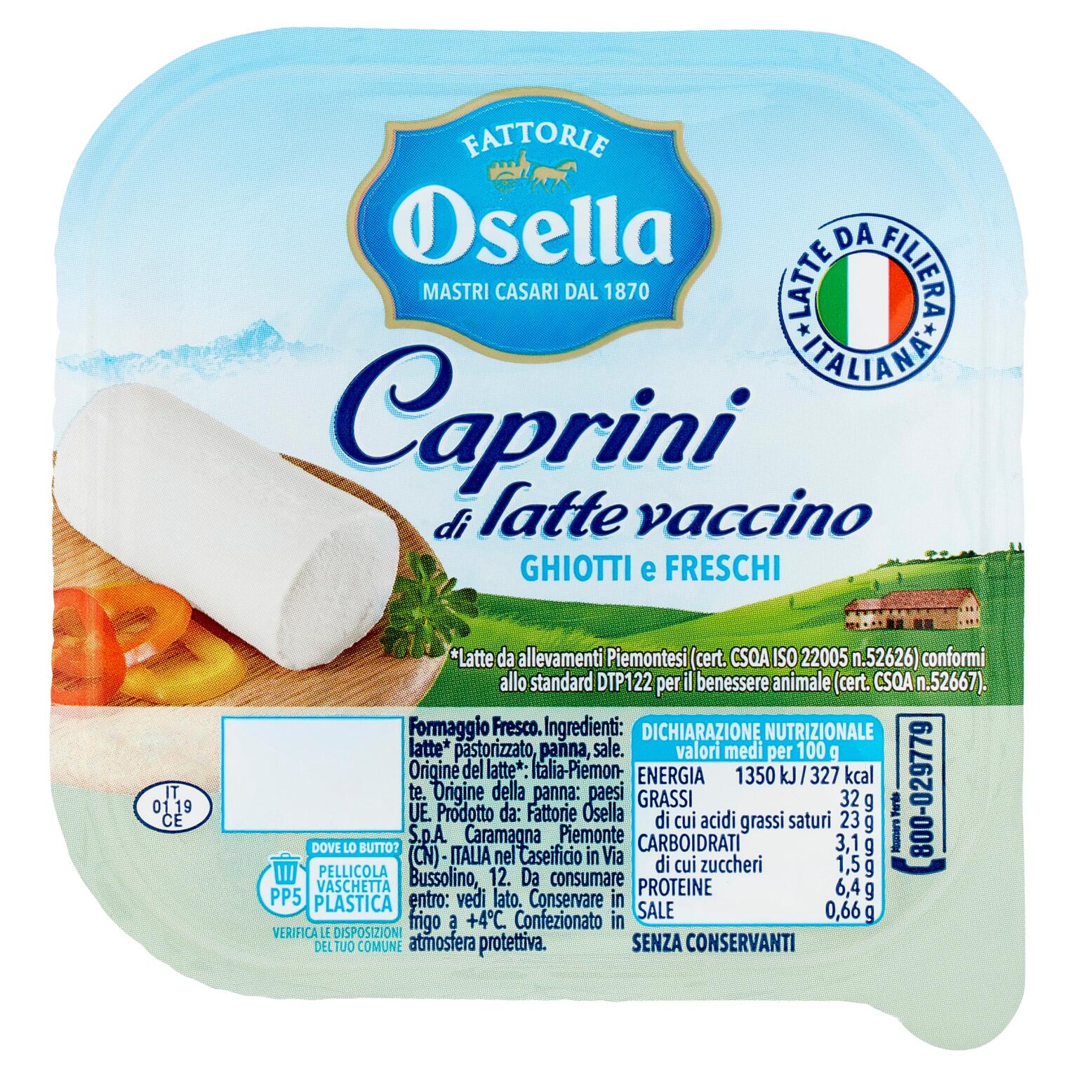 Caprino di latte vaccino "ghiotti e freschi" 100g Osella