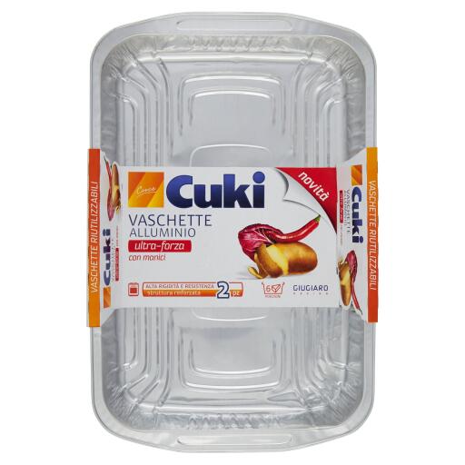 Vaschette alluminio per roast beef 2 pezzi Cuki