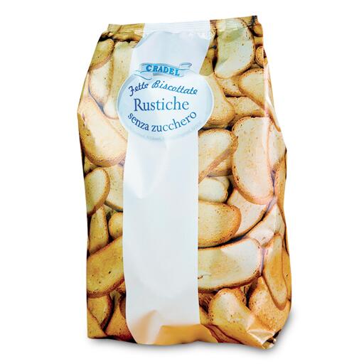 Fette biscottate rustiche senza zucchero 350g Cradel