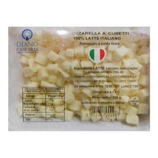 Fior di Latte cubettato vaschetta 300g Diano Caserai