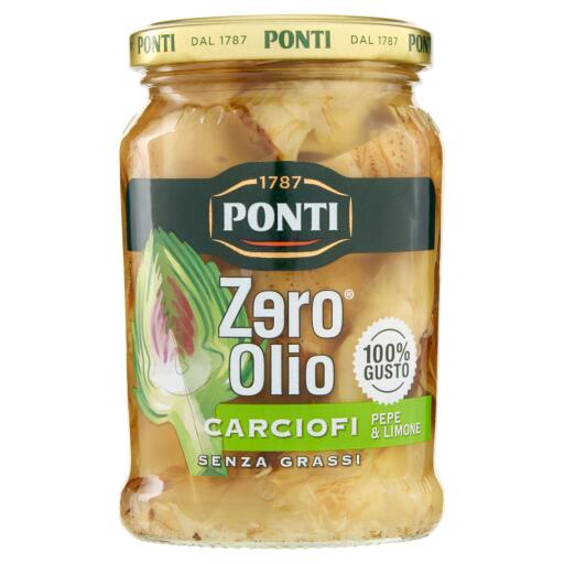 Carciofi Pepe&Limone Zero Olio 300g Ponti