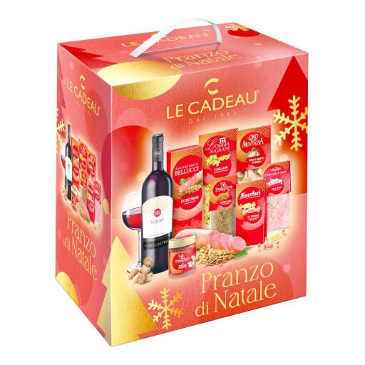 Cesto Natalizio Pranzo di Natale 9 pezzi Le Cadeau