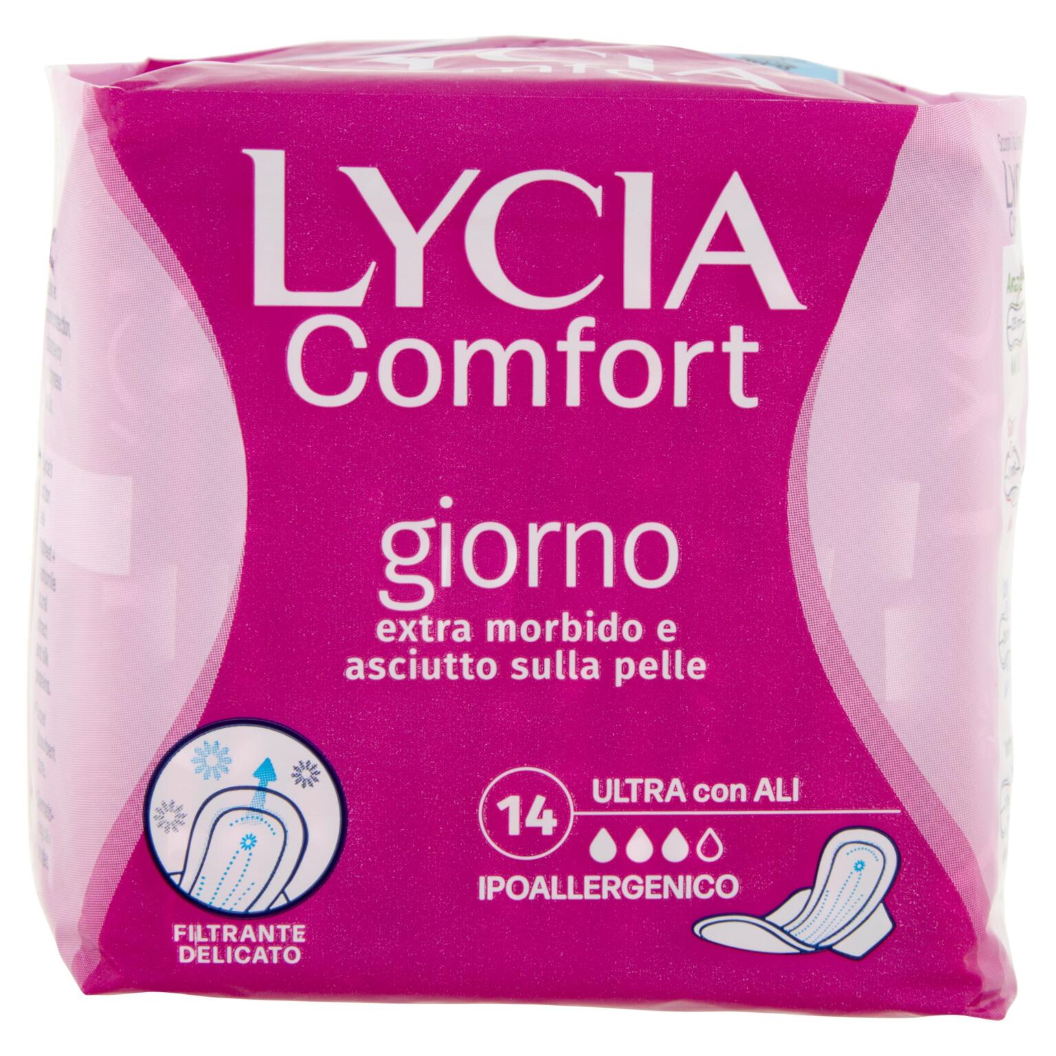 Assorbenti ultrasottili day comfort 14 pezzi con ali Lycia