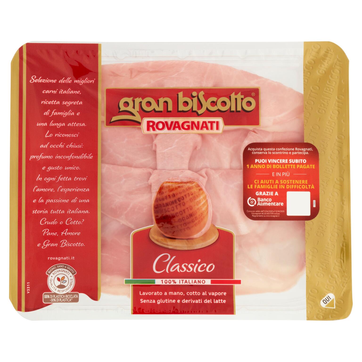 Prosciutto cotto gran biscotto classico 100g      Rovagnati