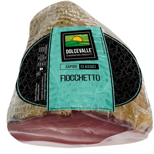 Fiocchetto stagionato con cotenna sottovuoto a metà Dolcevalle