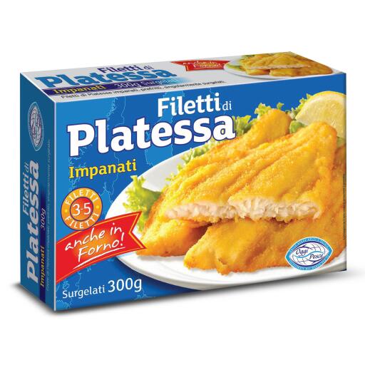 Filetti di platessa impanati 300g Oggi Pesce
