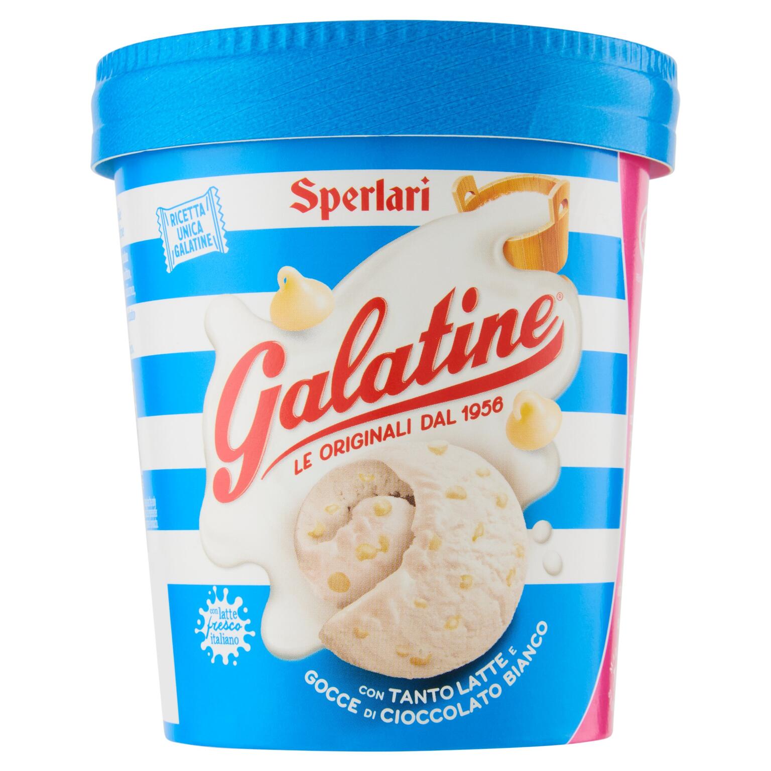 Gelato al gusto Galatine Latte con gocce di cioccolato bianco 275g Tonitto