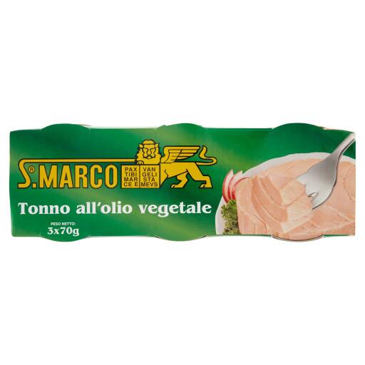 Tonno all'olio vegetale 3x70g San Marco
