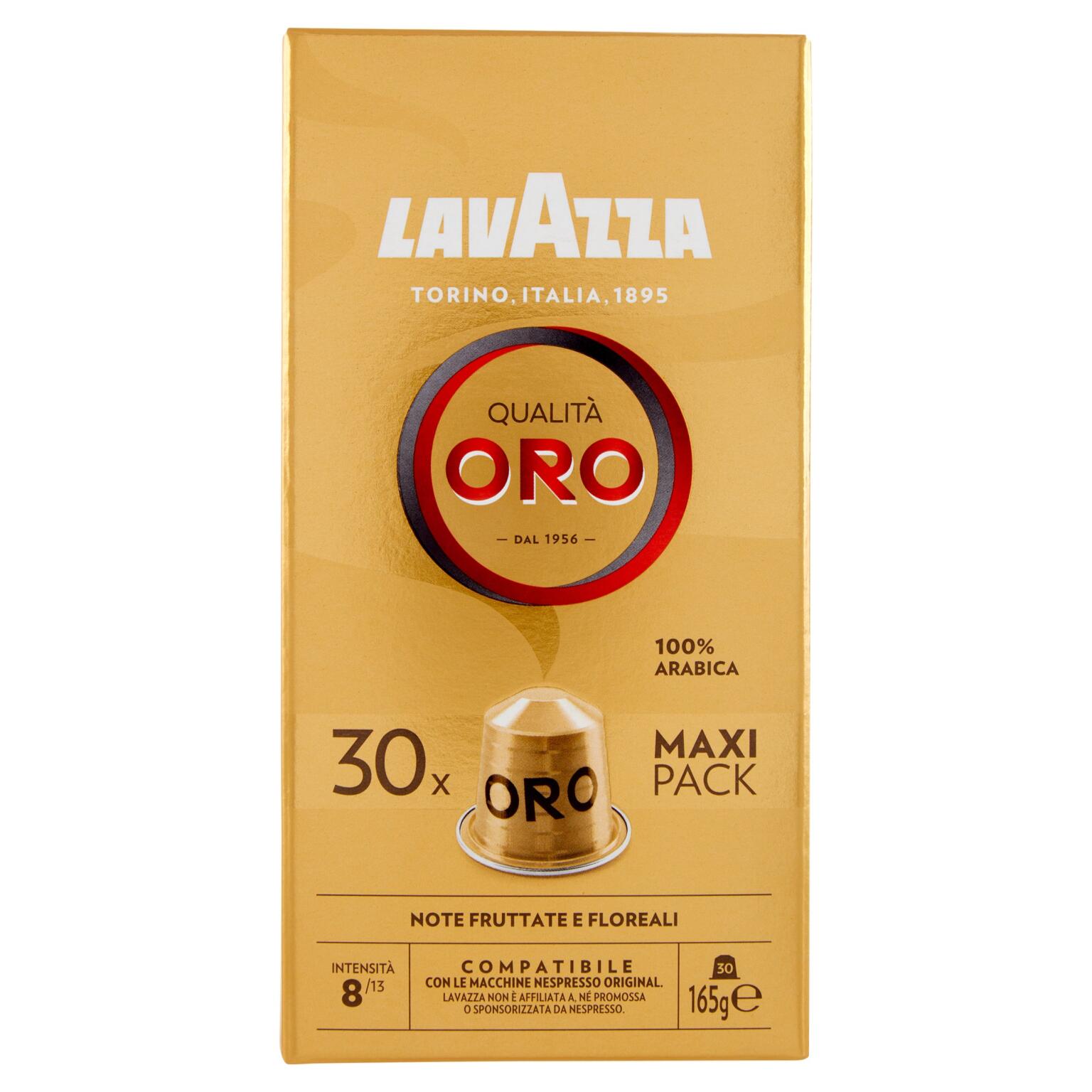 Capsule Compatibili Nespresso Alluminio Qualità Oro 165g confezione da 30capsule Lavazza