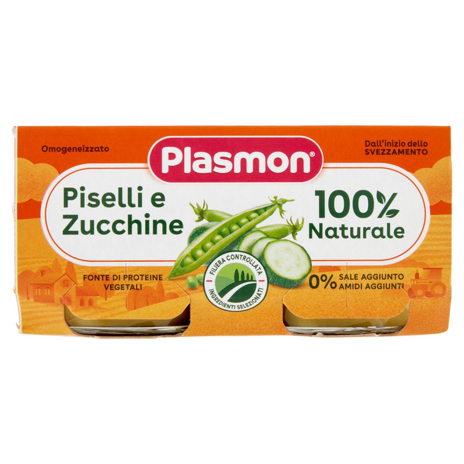 Omogeneizzato piselli e zucchine 2x80g Plasmon